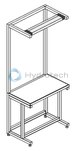 technical illustration-3842537343-With three GST outlet sockets for looping through the electrical current Very inexpensive to operate (low power consumption, long life) Low weight Suitable for use at ESD workstations SL&nbsp;78 electronic: Attached to a strut extension (workstations with B&nbsp;=&nbsp;990&nbsp;mm) or to a hanger (workstations with B&nbsp;&ne;&nbsp;990&nbsp;mm) SL&nbsp;48 electronic: Mounting to a hanger SL&nbsp;36 electronic: Fastening to the vertical strut of the strut extension