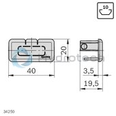 technical illustration-3842535676-Cover cap for cable duct 45x45, N10