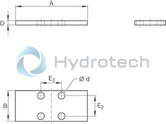 technical illustration-R161914065-Spacer plate for clamping units MK, 15