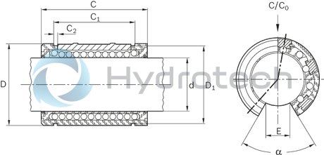 technical illustration-R067322040-Super LB B, open, 20, with two seals