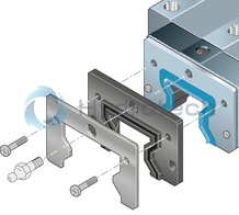 technical illustration-R182422216-Roller runner block, SLH, size 25, steel CS, accuracy precision, average preload
