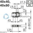 technical illustration-3842538692-Supporting arm joint 40x40 <i>designLINE</i>