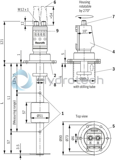 technical illustration-R901335458-Float switch combined with temperature contact