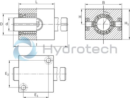 technical illustration-R109652580-Linear set (steel), DR2-25-WV-500, without seal