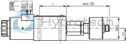 technical illustration-R900503405-4/3-, 4/2- or 3/2-way version High-power solenoid Porting pattern according to ISO&nbsp;4401-05-04-0-05 Wet-pin AC solenoids with detachable coil Solenoid coil is rotatable by 90° The coil can be changed without having to open the pressure-tight chamber Electrical connection as individual connection or central connection Optional auxiliary operating device
