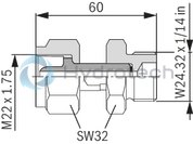 technical illustration-R901435305-Bladder-type accumulator size 20 liters, 330 bar for industrial applications at standard temperatures
