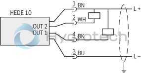 technical illustration-R901425454-Electronic pressure switch with display, 2 switching outputs, pressure range 0 &hellip; 400 bar, connector 4-pole M12x1 A-coded, throttle element