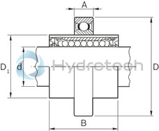 technical illustration-R066424000-Rotary motion LB, RD-40, with two seals
