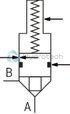 technical illustration-R900910269-Size 16, bidirectional (A → B, B → A), hydraulically actuated, spool type AE