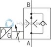 technical illustration-R901105144-Valve with pressure compensator for pressure-compensated controlling of a flow Proportional solenoid operation For subplate mounting: Porting pattern according to ISO 6263 With electrical position control for the metering orifice Axially movable position transducer coil, therefore an easy zero point calibration of the metering orifice is possible without having to interfere with the control electronics (electrical-hydraulic) Low manufacturing tolerance of the valve and electric amplifier and amplifier module Flow control in both directions through rectifier sandwich plate
