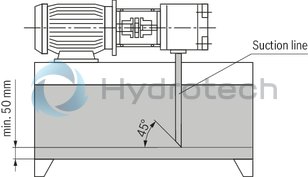 technical illustration-R900961556-Internal gear pump, size 11, pressure 350 bar for industrial applications, open circuit