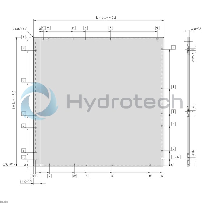 technical illustration-3842548686-Carrying plate WT 2, AL 12.7 1040/1200