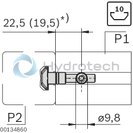 technical illustration-3842535466-Quick connector 90° steel, galvanized N10