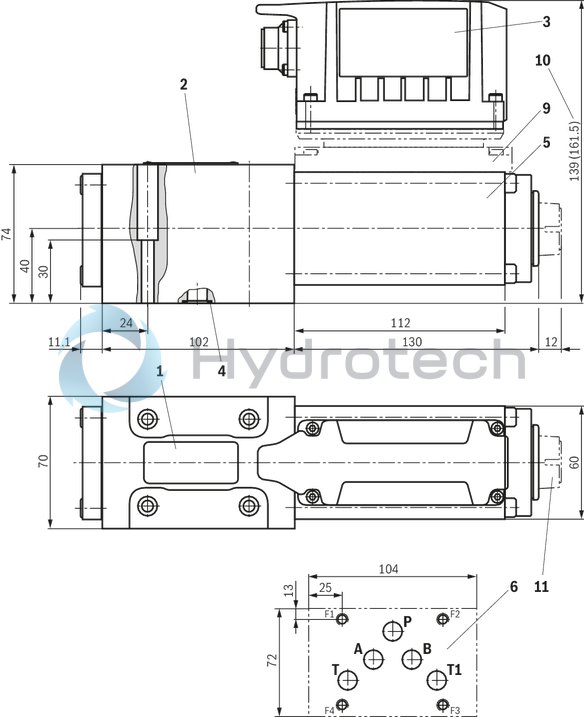technical illustration-R901392641-Size 10, symbol V, integrated electronics, 24 V DC