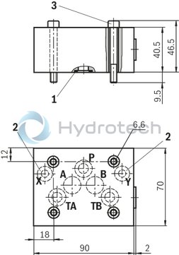 technical illustration-R901016900-Valve to control position, force, pressure or velocity 2-stage servo valve with mechanical or mechanical and electrical feedback 1st stage nozzle/flapper plate amplifier For subplate mounting: Porting pattern according to ISO 4401 Dry control motor, no contamination of the solenoid gaps by the hydraulic fluid Can also be used as 3-way version Wear-free control spool return element Control external or with integrated electronics (OBE) Valve and integrated control electronics are adjusted and tested Control spool with flow force compensation Control sleeve centrically fixed, thus low susceptibility to temperature and pressure Pressure chambers at the control sleeve with gap seal, therefore no wear of the seal ring Filter for 1st stage freely accessible from the outside