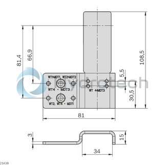technical illustration-3842545144-Flat antenna mounting kit ID 200/MS-7 (longitudinal conveyor)