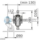 technical illustration-PIPE CLAMP-Tube clamp D28L, N10