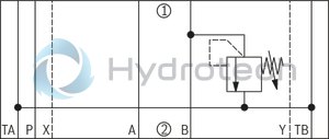 technical illustration-R901438983-Size 10, symbol P - T, with manual actuation