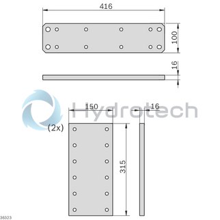 technical illustration-3842559453-Base frame connecting kit (curve module)