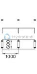 technical illustration-3842537343-With three GST outlet sockets for looping through the electrical current Very inexpensive to operate (low power consumption, long life) Low weight Suitable for use at ESD workstations SL&nbsp;78 electronic: Attached to a strut extension (workstations with B&nbsp;=&nbsp;990&nbsp;mm) or to a hanger (workstations with B&nbsp;&ne;&nbsp;990&nbsp;mm) SL&nbsp;48 electronic: Mounting to a hanger SL&nbsp;36 electronic: Fastening to the vertical strut of the strut extension