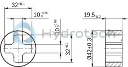 technical illustration-R900932269-INTERNAL GEAR PUMP, size 16, pressure 250 bar for industrial and mobile applications, open circuit