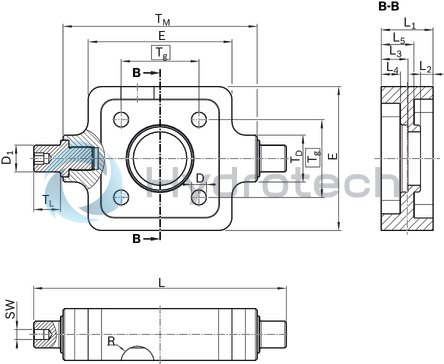 technical illustration-R15616B013-Trunnion for base