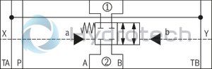 technical illustration-R900590053-Size 10, symbol E63, with hydraulic actuation,