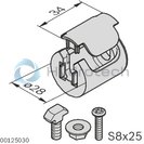 technical illustration-GUSSET-D28 bracket 60 x 47 x 4
