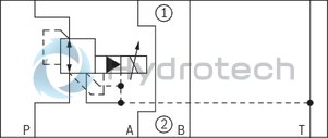 technical illustration-R901366629-Size 6, P2 &rarr; P1, electrical with integrated electronics, 24 V DC