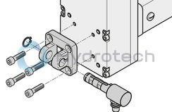 technical illustration-R15612B021-Clevis mount with force measuring bolts