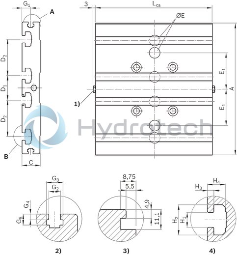 technical illustration-R037530015-Connection plates for CKK 090 &hellip; 200, R0375...15
