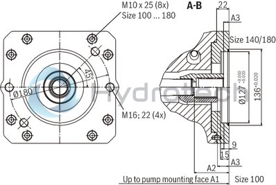 technical illustration-R901135309-Pump A10VSO BR32 with analog OBE