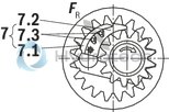 technical illustration-R900984025-Internal gear pump, size 20, pressure 350 bar for industrial applications, open circuit