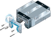 technical illustration-R186133210-Roller runner block, FNS, size 125, steel CS, accuracy precision, high preload
