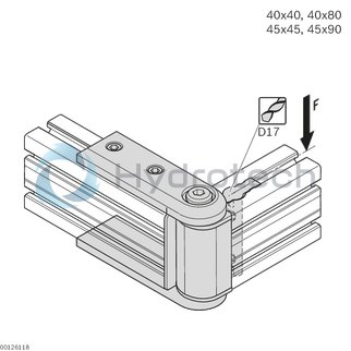 technical illustration-3842538692-Supporting arm joint 40x40 <i>designLINE</i>