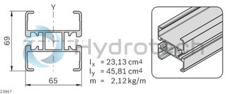 technical illustration-3842546644-Section profile VFplus 90 AL, L6070