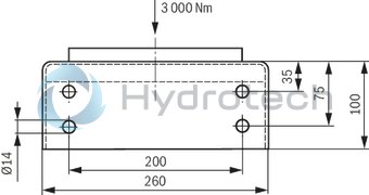 technical illustration-R901435305-Bladder-type accumulator size 20 liters, 330 bar for industrial applications at standard temperatures