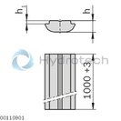 technical illustration-3842529296-Swivel-in sliding block, with spring groove 8 steel, galvanized M6