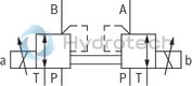 technical illustration-R900929529-Size 6, P → A, P → B / A → T, B → T, electrical with external electronics, 24 V DC
