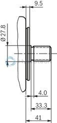 technical illustration-R901490342-Fixed displacement, size 122 cm³, pressure 175 bar, clockwise rotation, 600-1800 rpm, mounting flange SAE-C