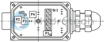 technical illustration-0811405144-Valve amplifier for proportional valves with 1 solenoid without position feedback