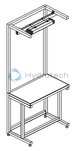 technical illustration-3842537343-With three GST outlet sockets for looping through the electrical current Very inexpensive to operate (low power consumption, long life) Low weight Suitable for use at ESD workstations SL&nbsp;78 electronic: Attached to a strut extension (workstations with B&nbsp;=&nbsp;990&nbsp;mm) or to a hanger (workstations with B&nbsp;&ne;&nbsp;990&nbsp;mm) SL&nbsp;48 electronic: Mounting to a hanger SL&nbsp;36 electronic: Fastening to the vertical strut of the strut extension