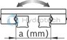 technical illustration-R190415210-The cam roller double bearing is characterized by the following product features: Format SNS, size 52, aluminum, accuracy economic, load class FN