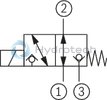 technical illustration-R901083205-3/2 directional poppet valve, direct operated with solenoid actuation
