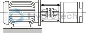 technical illustration-R901147112-Internal gear pump, size 32, pressure 350 bar for industrial applications, open circuit