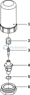 technical illustration-R901435305-Bladder-type accumulator size 20 liters, 330 bar for industrial applications at standard temperatures