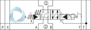 technical illustration-R901358044-Size 16, symbol X161, with solenoid actuation, 24 VDC