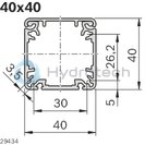 technical illustration-3842552268-Cable duct with AL cover plate 40x40