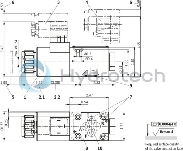 technical illustration-R900052621-Size 6, symbol UK, electrical with solenoid, 24 V DC