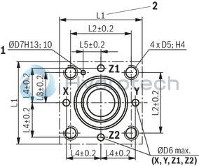 technical illustration-R900912728-Size 32, symbol H2, hydraulically actuated